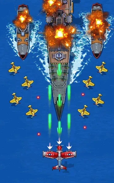 1945 Air Force: Airplane games (тысяча девятьсот сорок пять)  [МОД Mega Pack] Screenshot 1