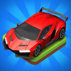 Взломанная Merge Car - Idle Merge Cars (Мердж Кар)  [МОД Mega Pack] - последняя версия apk на Андроид