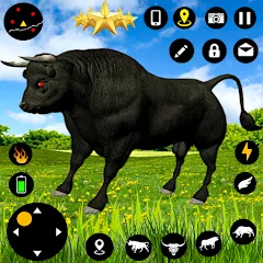 Взломанная Angry Bull Attack Fight Games (Ангри Булл Атак Файт Геймс)  [МОД Mega Pack] - стабильная версия apk на Андроид