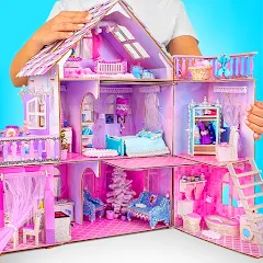 Скачать взломанную Doll House Design: Girl Games (Долл Хаус Дизайн)  [МОД Бесконечные монеты] - полная версия apk на Андроид