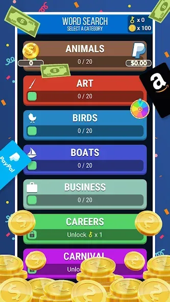 Make Money: Word Search (Мейк Мани)  [МОД Меню] Screenshot 1