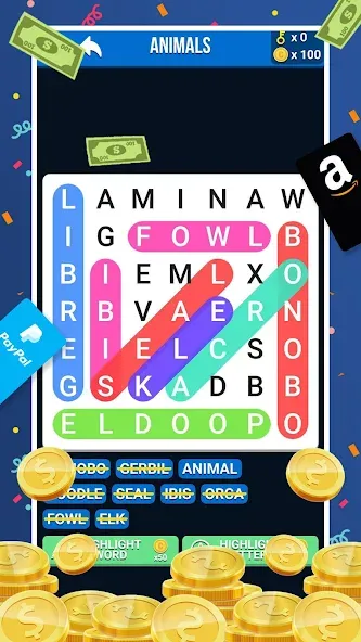 Make Money: Word Search (Мейк Мани)  [МОД Меню] Screenshot 2