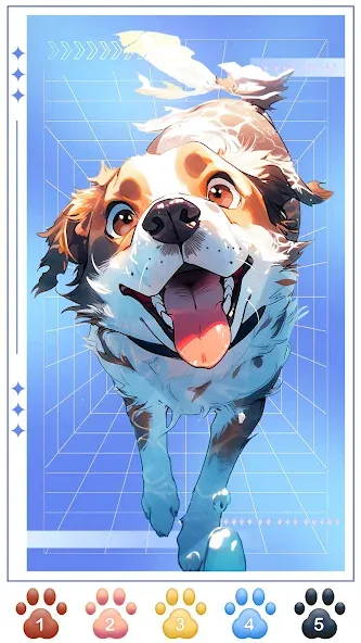 Dog Coloring, Color by number  [МОД Menu] Screenshot 1