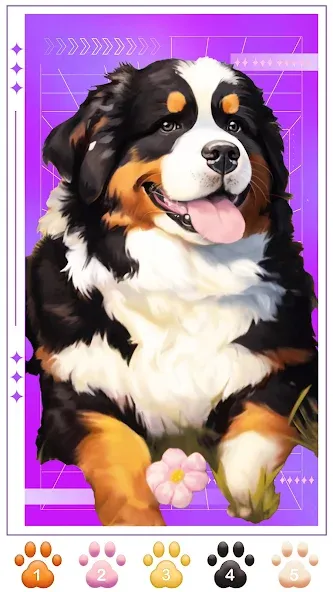 Dog Coloring, Color by number  [МОД Menu] Screenshot 2