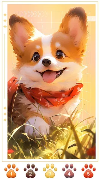 Dog Coloring, Color by number  [МОД Menu] Screenshot 4