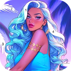 Скачать взломанную Paint Color: Color by number  [МОД Mega Pack] - последняя версия apk на Андроид