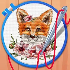 Cross Stitch Coloring Art