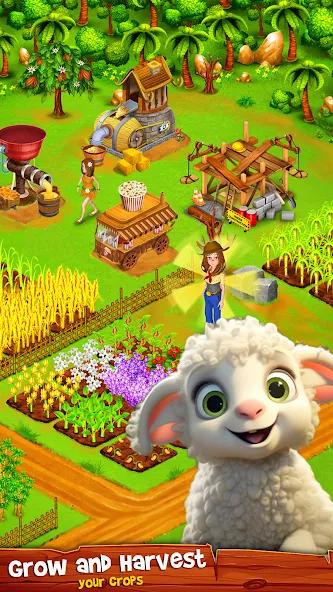 Country Valley Farming Game (Парадайз Хей Фарм Айленд)  [МОД Меню] Screenshot 1