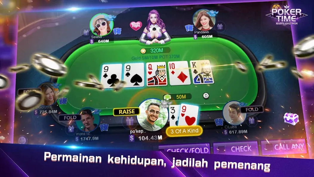 Poker Time- Pulsa Texas Holdem (Покер Тайм)  [МОД Много монет] Screenshot 3