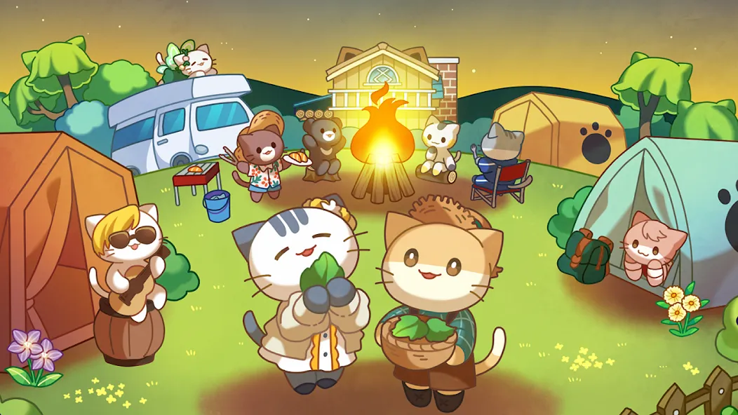 Cat Forest - Healing Camp  [МОД Бесконечные деньги] Screenshot 1