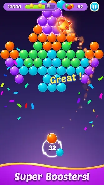 Bubble Shooter Gem Puzzle Pop (Бабл Шутер Драгоценный камень)  [МОД Бесконечные монеты] Screenshot 2