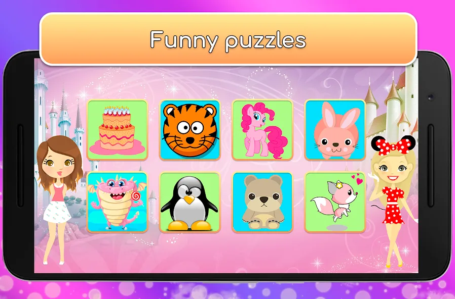 Kids Games for Girls. Puzzles  [МОД Много монет] Screenshot 2