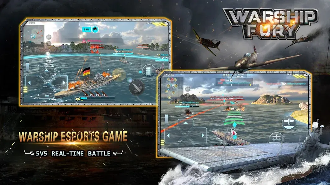 Warship Fury  [МОД Unlocked] Screenshot 2