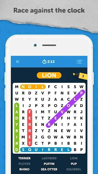 Infinite Word Search Puzzles (Инфинити ворд срч пазлы)  [МОД Unlocked] Screenshot 1