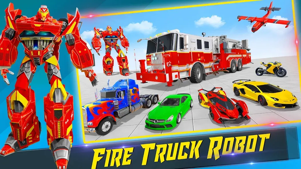 Fire Truck Robot Car Game  [МОД Много денег] Screenshot 4