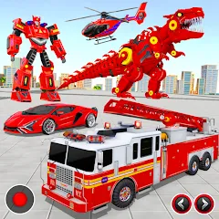 Взлом Fire Truck Robot Car Game  [МОД Много денег] - стабильная версия apk на Андроид