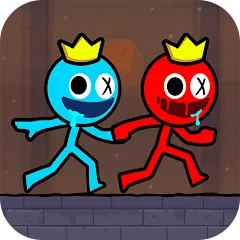 Скачать взломанную Red and Blue Stickman 2024 (Ред энд Блу Стикмен 2)  [МОД Mega Pack] - последняя версия apk на Андроид