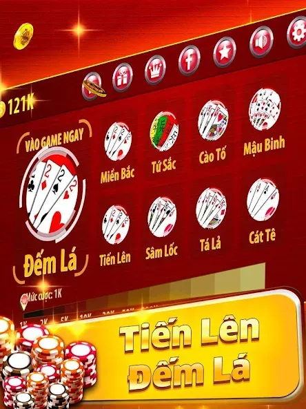 Tiến Lên Đếm Lá - Tien Len  [МОД Unlimited Money] Screenshot 1