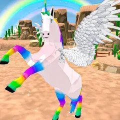 Скачать взломанную Flying Unicorn Pegasus Games  [МОД Много монет] - стабильная версия apk на Андроид