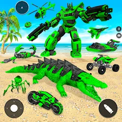 Скачать взлом Crocodile Animal Robot Games  [МОД Mega Pack] - стабильная версия apk на Андроид