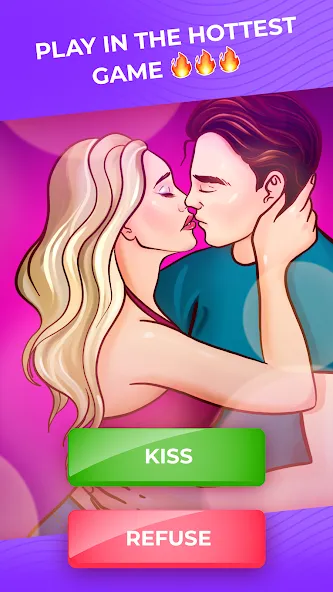 Kiss Me: Kissing Games 18+ (Кисс Ми)  [МОД Бесконечные монеты] Screenshot 1