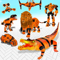 Скачать взлом Robot Game Transform Crocodile  [МОД Меню] - стабильная версия apk на Андроид