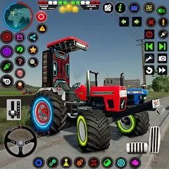 Взломанная Indian Tractor Farming Games  [МОД Mega Pack] - последняя версия apk на Андроид