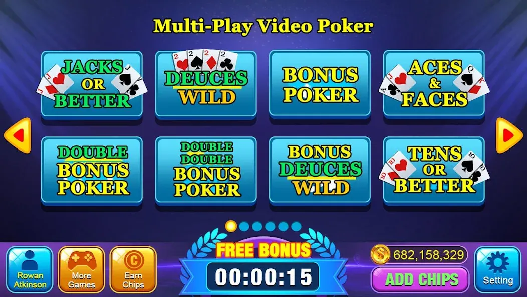 Video Poker Games - Multi Hand (Видео покер игры)  [МОД Меню] Screenshot 1