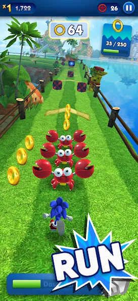 Sonic Dash - Endless Running (Соник Дэш)  [МОД Меню] Screenshot 1