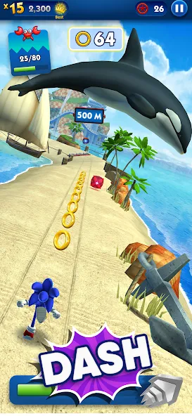 Sonic Dash - Endless Running (Соник Дэш)  [МОД Меню] Screenshot 2