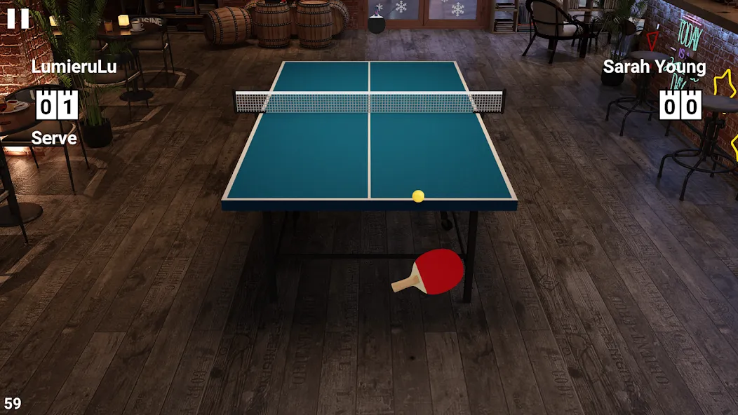 Virtual Table Tennis (Виртуальный настольный теннис)  [МОД Много монет] Screenshot 2