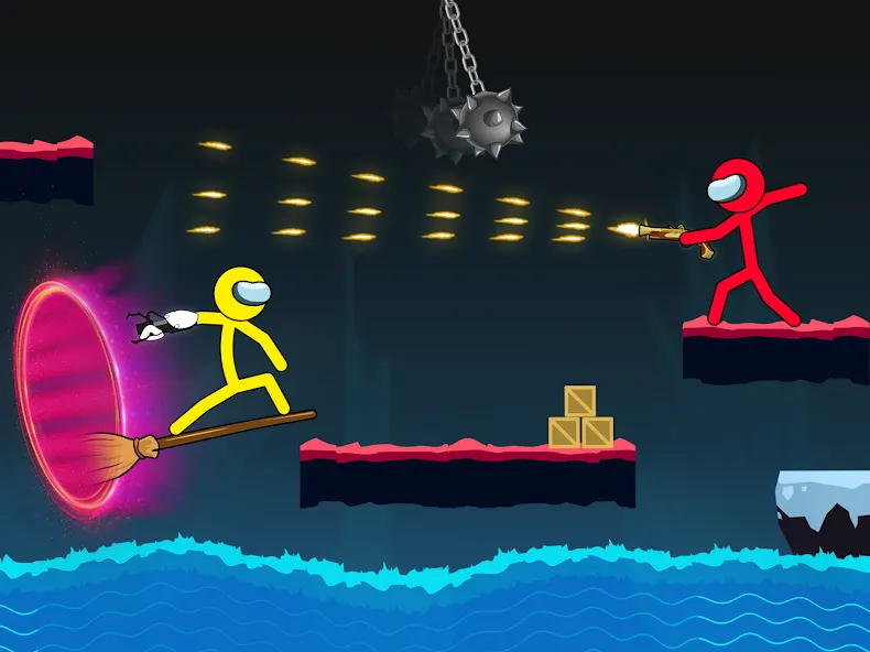 Stick-man Fighting Games  [МОД Много денег] Screenshot 2