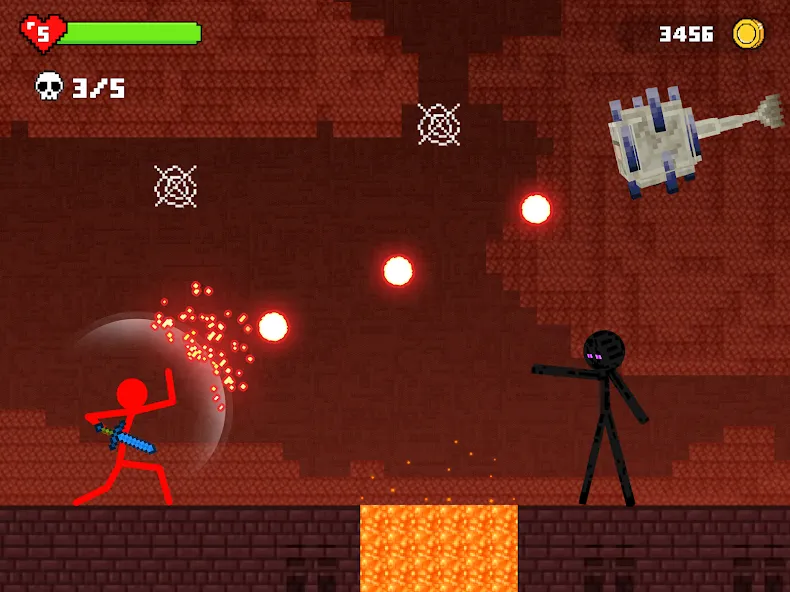 Stick-man Battle - Craft World  [МОД Бесконечные монеты] Screenshot 3