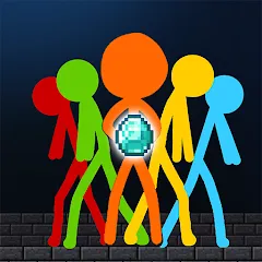 Скачать взлом Stick-man Battle - Craft World  [МОД Бесконечные монеты] - полная версия apk на Андроид