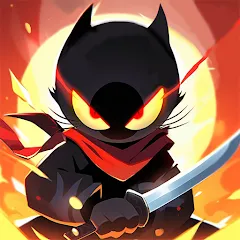 Скачать взломанную Ninja Cat - Idle Arena (Крейзи Ниндзя Кэт)  [МОД Mega Pack] - стабильная версия apk на Андроид