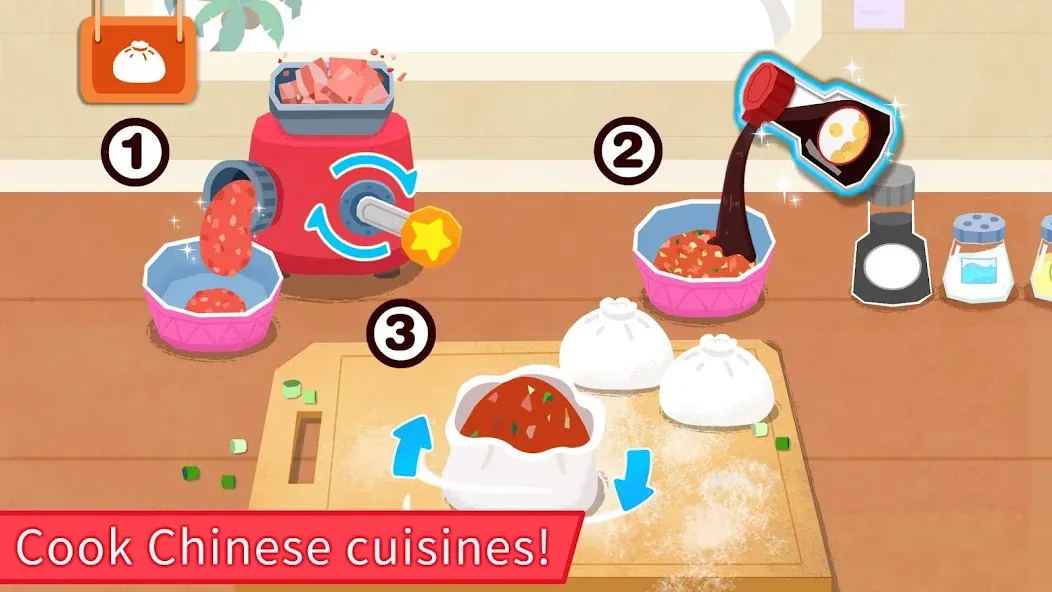 Baby Panda's Breakfast Cooking  [МОД Бесконечные монеты] Screenshot 4