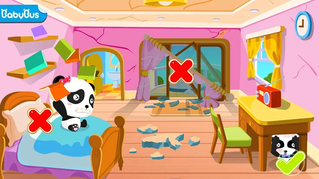 Baby Panda Earthquake Safety 1  [МОД Все открыто] Screenshot 1