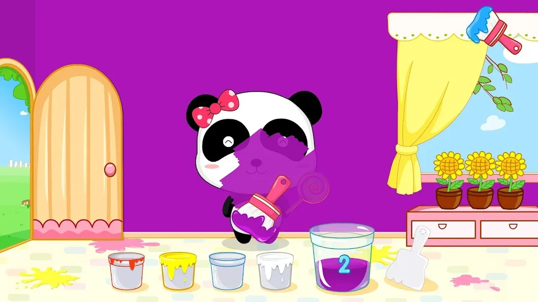 Baby Panda's Color Mixing  [МОД Бесконечные монеты] Screenshot 2