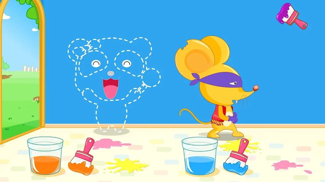 Baby Panda's Color Mixing  [МОД Бесконечные монеты] Screenshot 3