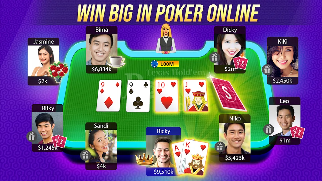 Texas Holdem Poker Online (Техасский Холдем Покер Онлайн)  [МОД Меню] Screenshot 1