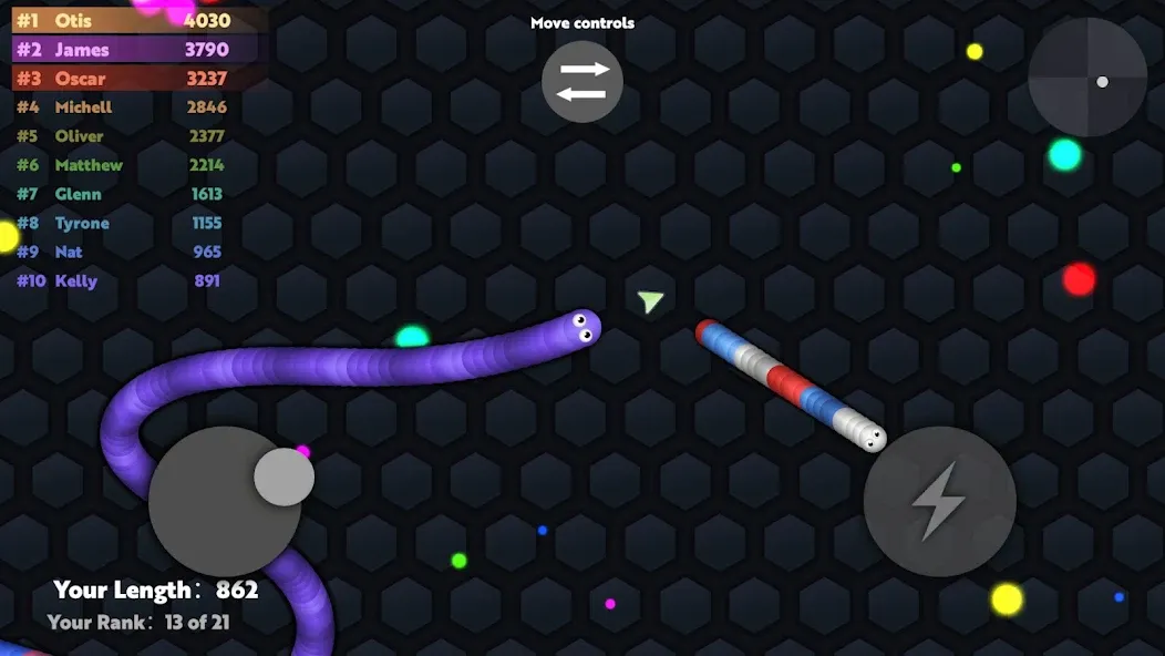 Slide.io - Hungry Snake Game  [МОД Mega Pack] Screenshot 2