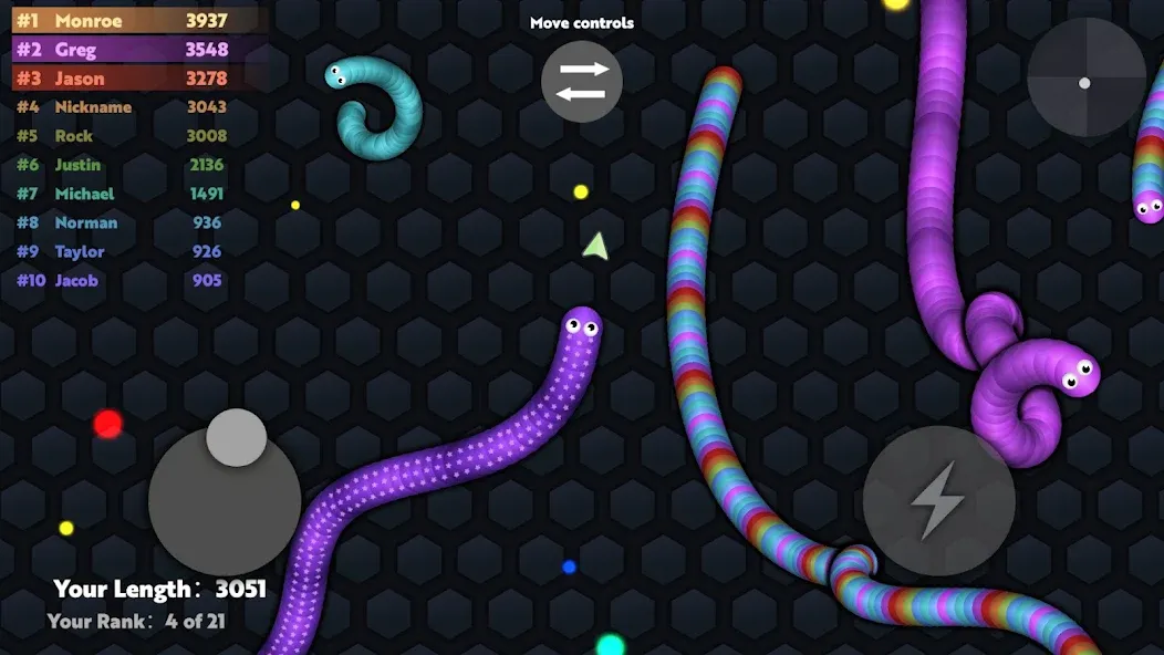 Slide.io - Hungry Snake Game  [МОД Mega Pack] Screenshot 3