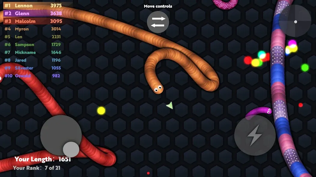 Slide.io - Hungry Snake Game  [МОД Mega Pack] Screenshot 5