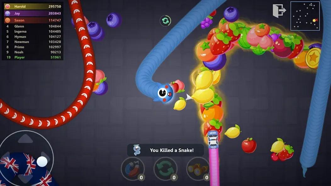 Snake War™ Hungry Worm.io Game (Снейк Вар)  [МОД Mega Pack] Screenshot 3