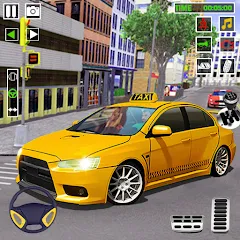 Скачать взломанную City Taxi Games-Taxi Car Games (Сити Такси Игры)  [МОД Mega Pack] - стабильная версия apk на Андроид