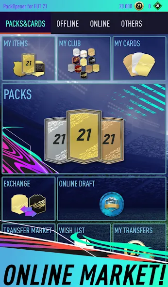 Pack Opener for FUT 21 (Пакопенер для  21)  [МОД Бесконечные деньги] Screenshot 2