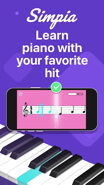 Simpia: Learn Piano Fast (Симпиа)  [МОД Меню] Screenshot 1