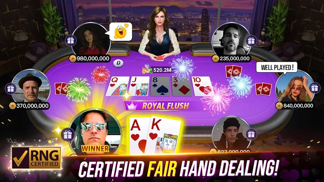 Poker Fever - Win your Fame (Покер Клаш)  [МОД Unlimited Money] Screenshot 1