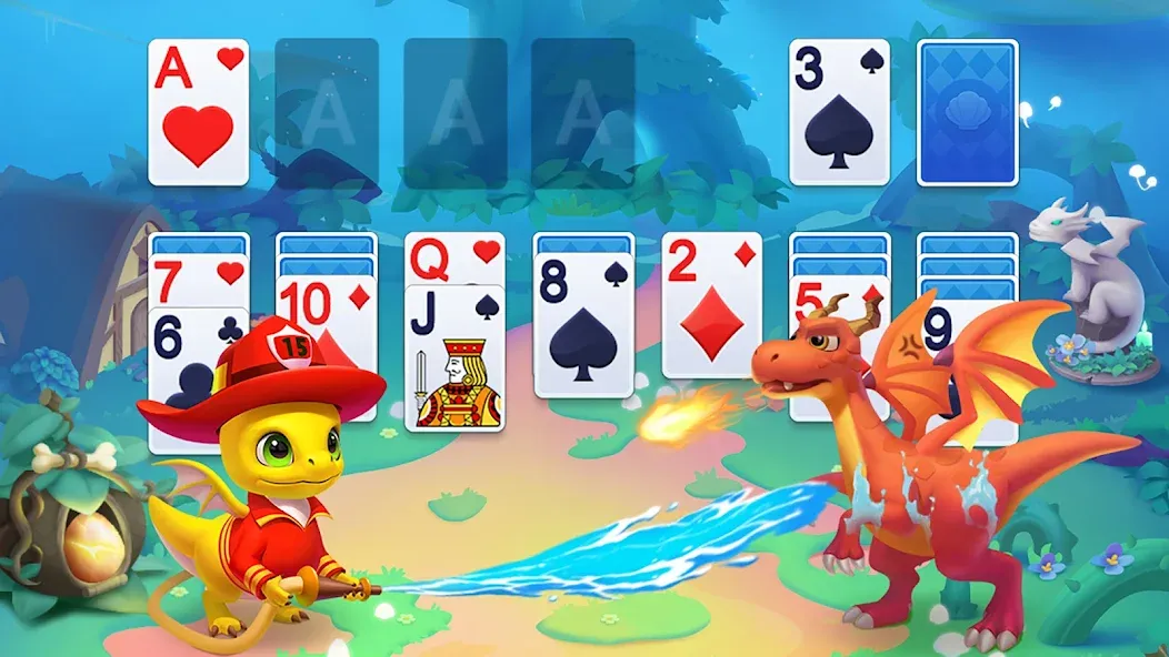 Solitaire Dragons  [МОД Много монет] Screenshot 2