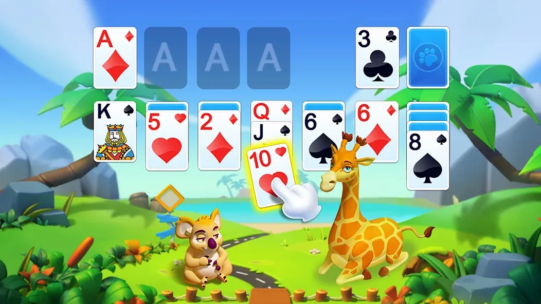 Solitaire - Wild Park  [МОД Бесконечные монеты] Screenshot 2